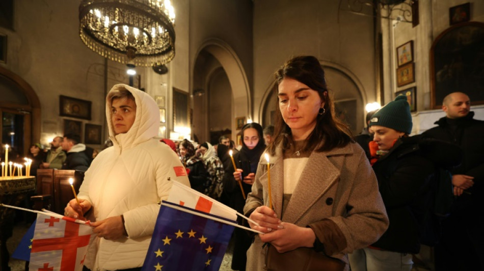 Georgians hold anti-government protest on Orthodox Christmas