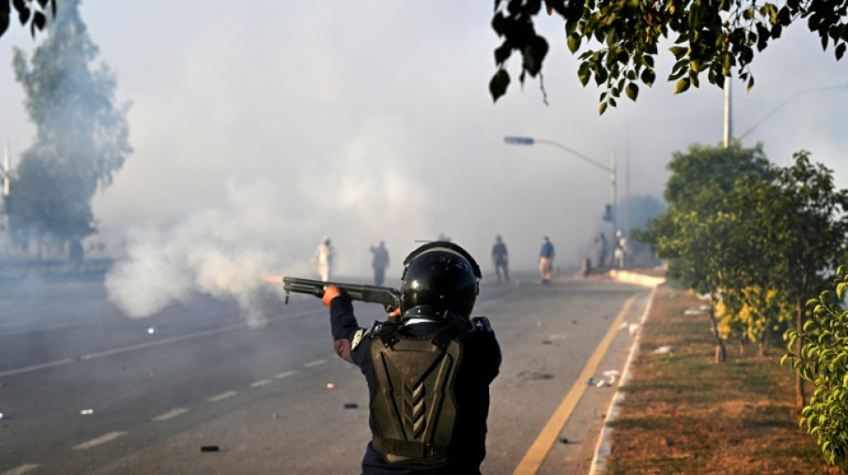 Pakistan police fire tear gas, rubber bullets at pro-Khan supporters